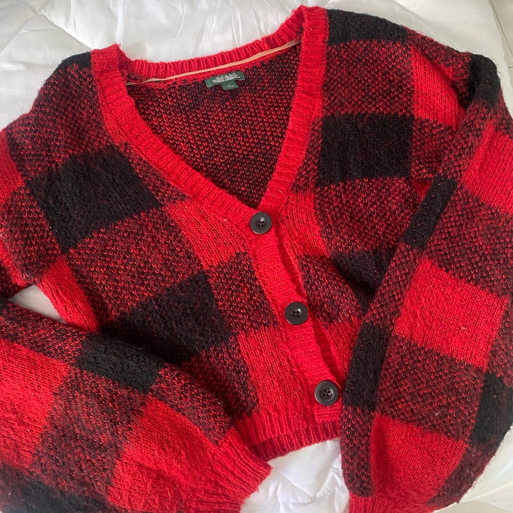 Red Gingham Sweater